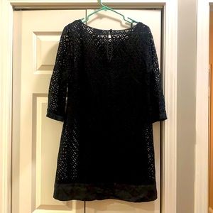 Black Lace Laundry Dress! Includes slip.